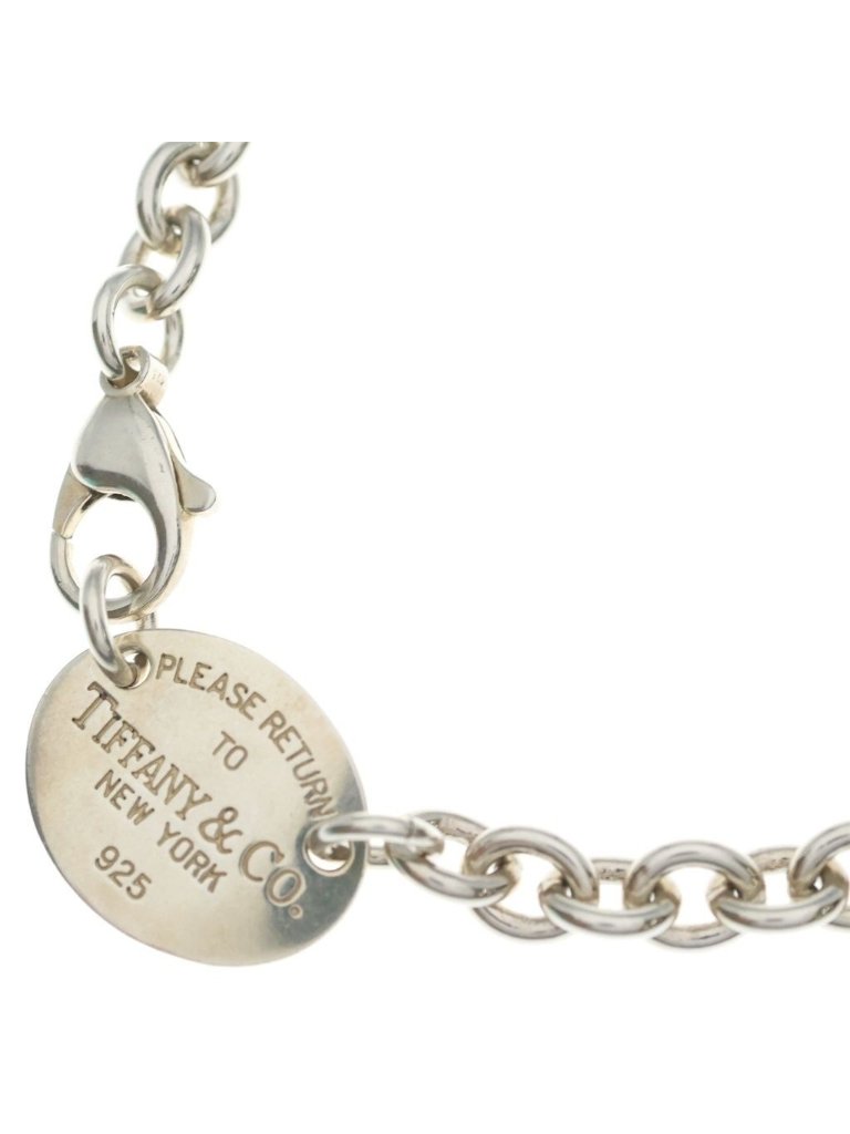 Tiffany & Co Return To Oval Tag Necklace Silver